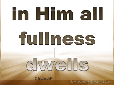 Colossians 1:19 In Him Dwells All Goodness (brown)